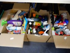 Three Boxes Containing Household Cleaning Products