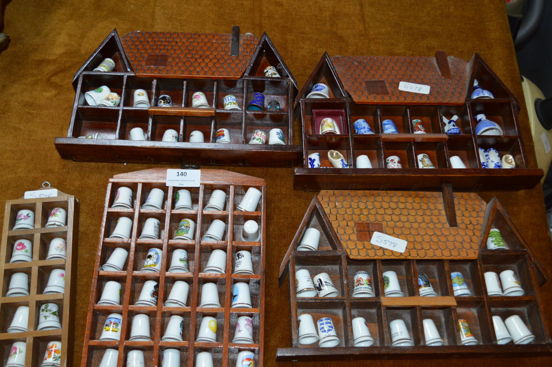 Collection of Thimbles in Collectors Cases