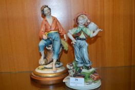 Two Capodimonte Porcelain Figurines - Fieldworker