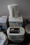 Philips Kettle and a Kenwood Two Slice Toaster