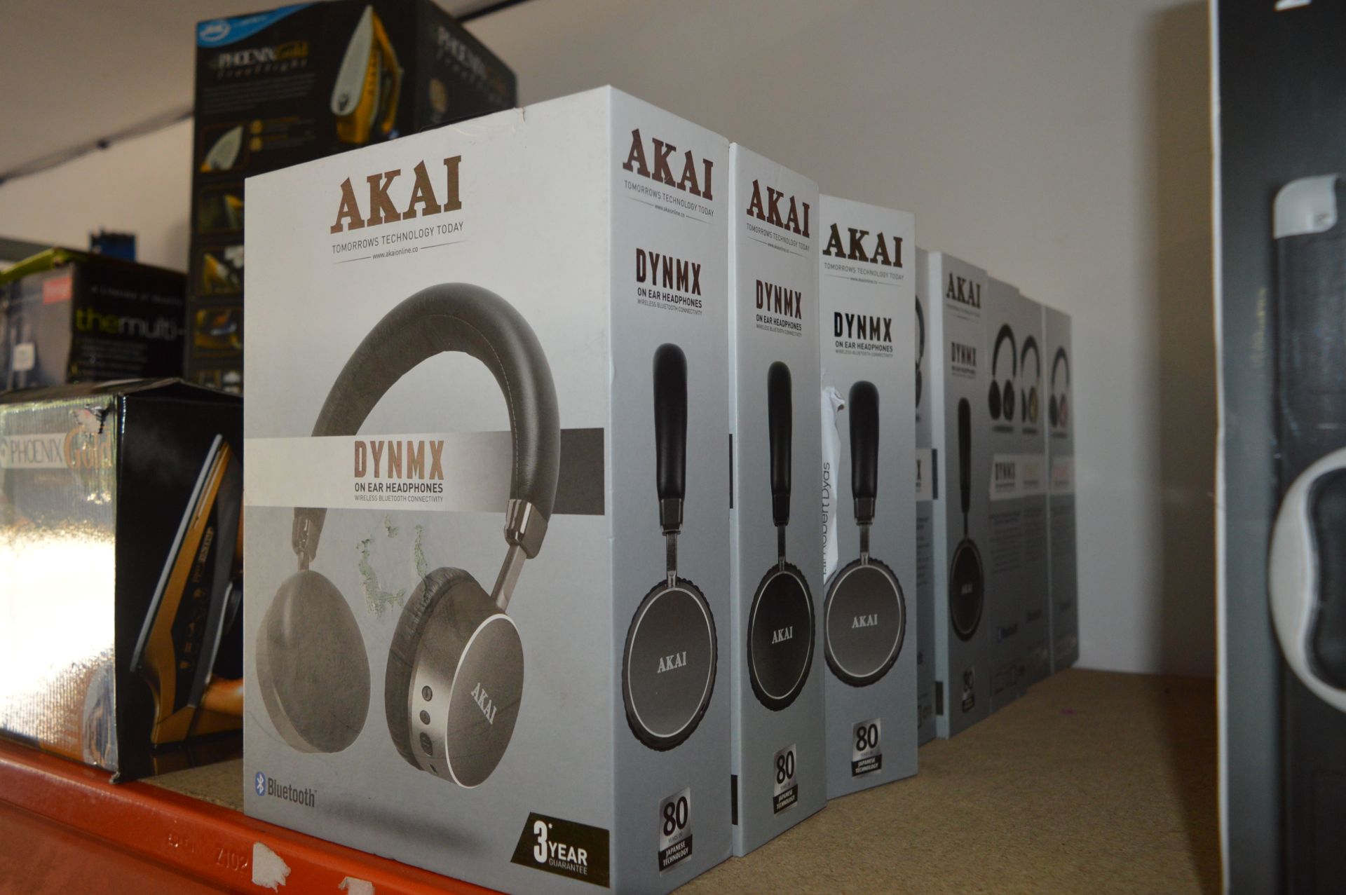 *Eight Akai Bluetooth Headphones