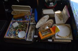 Two Trays of Costume Jewellery; Brooches, Simulate