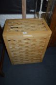 Beech Lattice Work Linen Basket