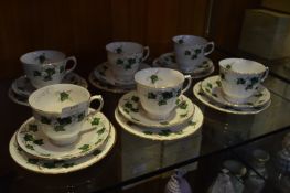 Colclough Bone China Tea Ware with Vine Leaf Decor