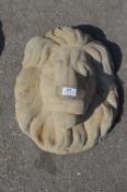 Reconstituted Limestone Lion Wall Mask