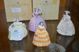 Four Coalport Minuettes Figurines - Sophie, Chloe,