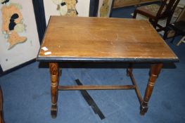 Rectangular Oak Topped Dining Table