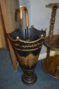 Gilt Painted Metal Umbrella Stand