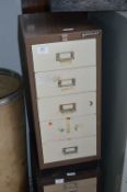 Bisley Five Drawer Filing Cabinet