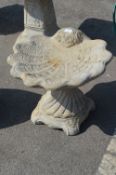 Reconstituted Limestone Birdbath in the Form of a