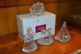 Collection of Four French Crystal Glass Ornaments