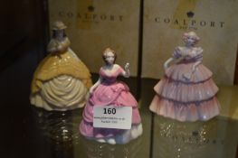 Three Coalport Minuettes Figurines - Leanne, Jessi