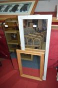Four Assorted Mirrors Including Two Framed Mirrors