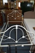 White Painted Wrought Metal Victorian Single Bed B