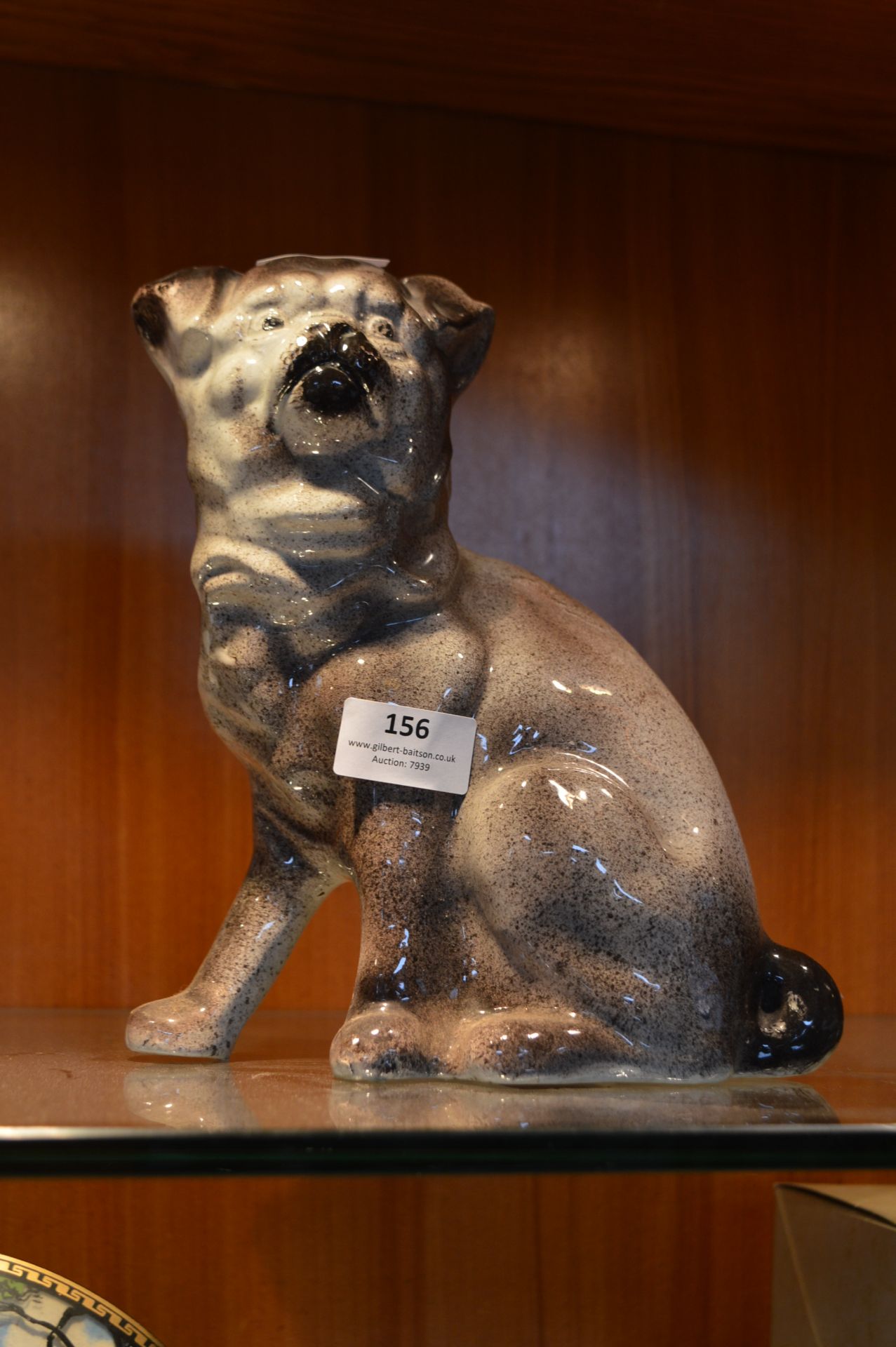 Pottery Pug Figurine