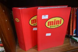 Two Folder Binders of Mini Car Magazines