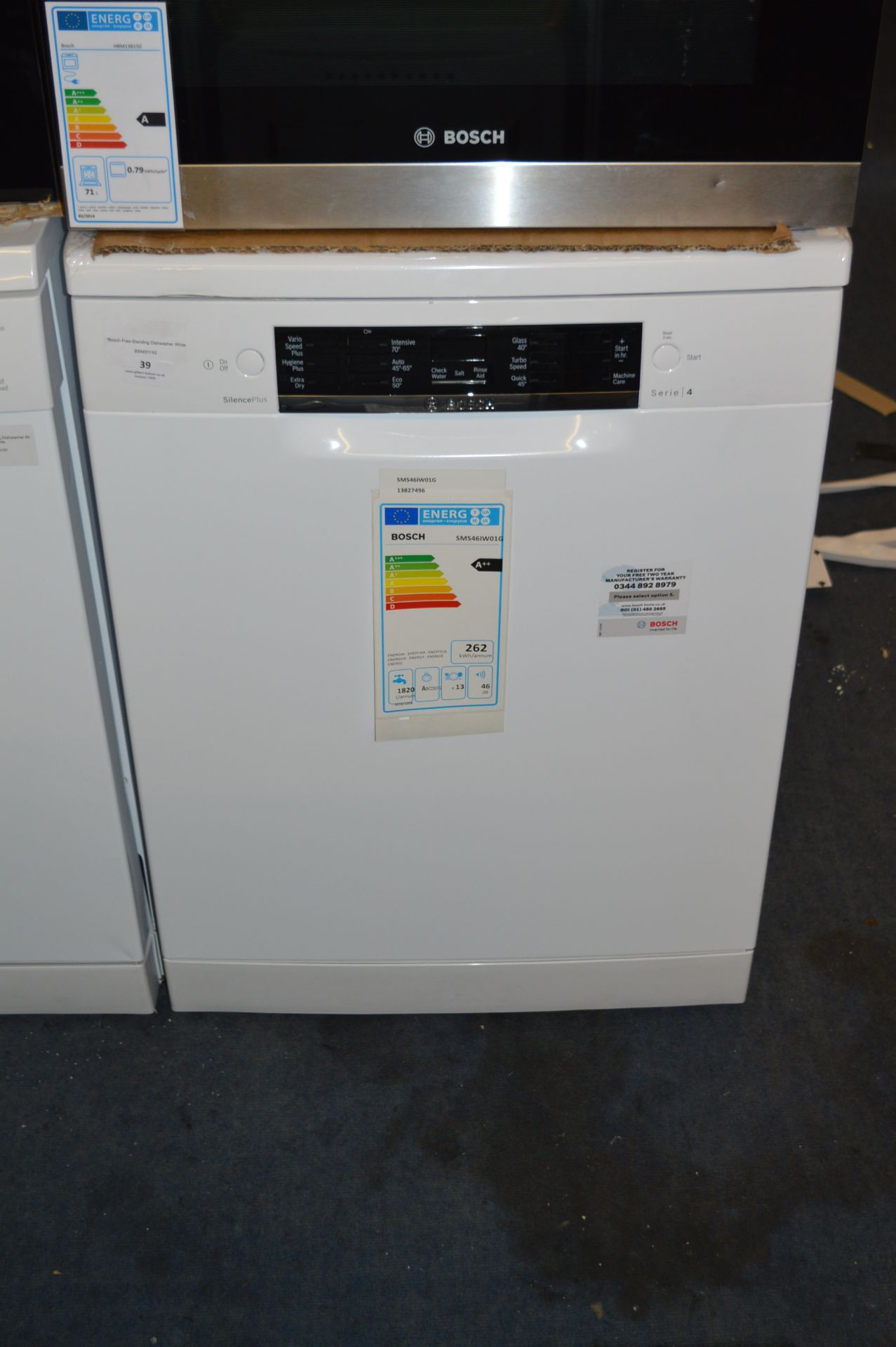 *Bosch Free-Standing Dishwasher White Model:SMS46IW01G - Image 2 of 3