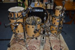 Yamaha Seven Piece Drum Kit with Stands, Stool, Cow Bell and Music Stand