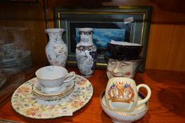 Royal Winton Vases, Toby Jug, Commemorative Mug, D