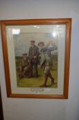 Framed Print - Golfing Scene by Clement Flower