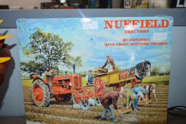 *PRINTED METAL SIGN - NUFFIELD TRACTORS