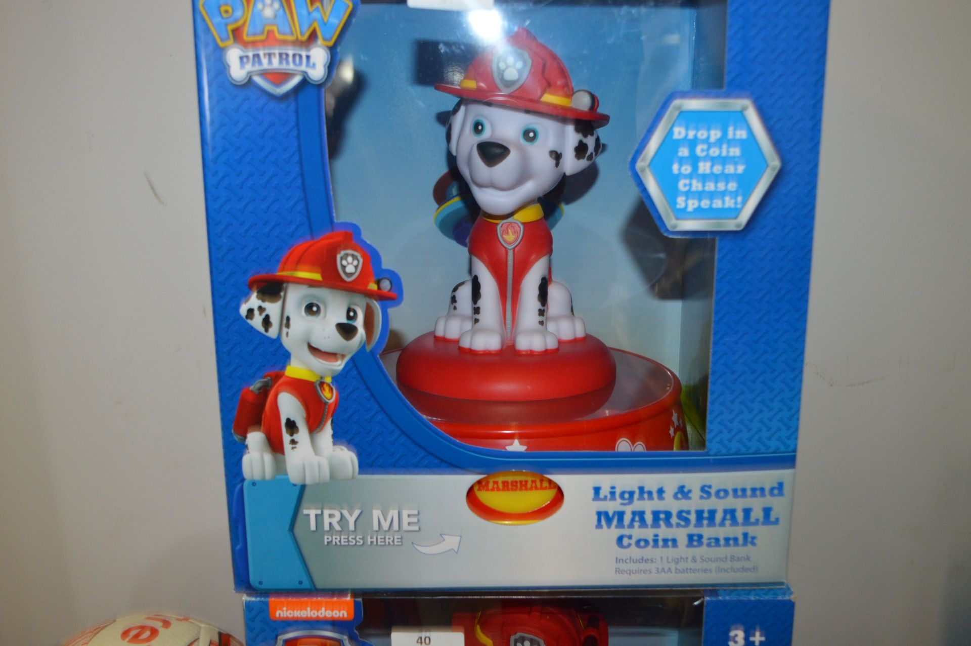 *PAW PATROL LIGHT & SOUND MARSHALL COIN BANK