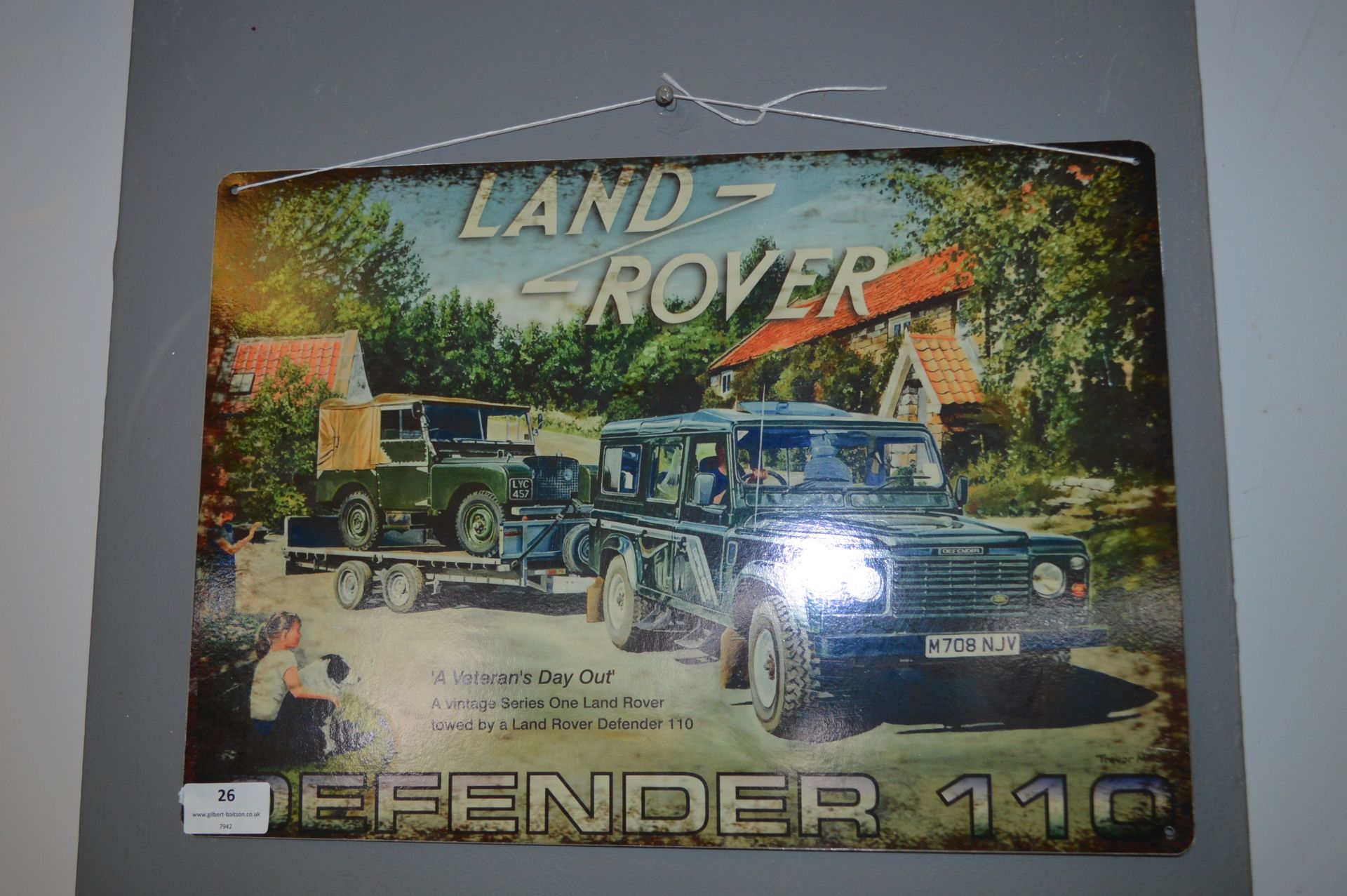 *PRINTED METAL SIGN - LAND ROVER DEFENDER 110