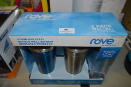 *ROVE INSULATED STAINLESS STEEL TUMBLER 2PK