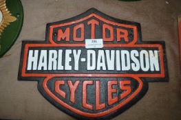 *CAST METAL SIGN - HARLEY DAVIDSON