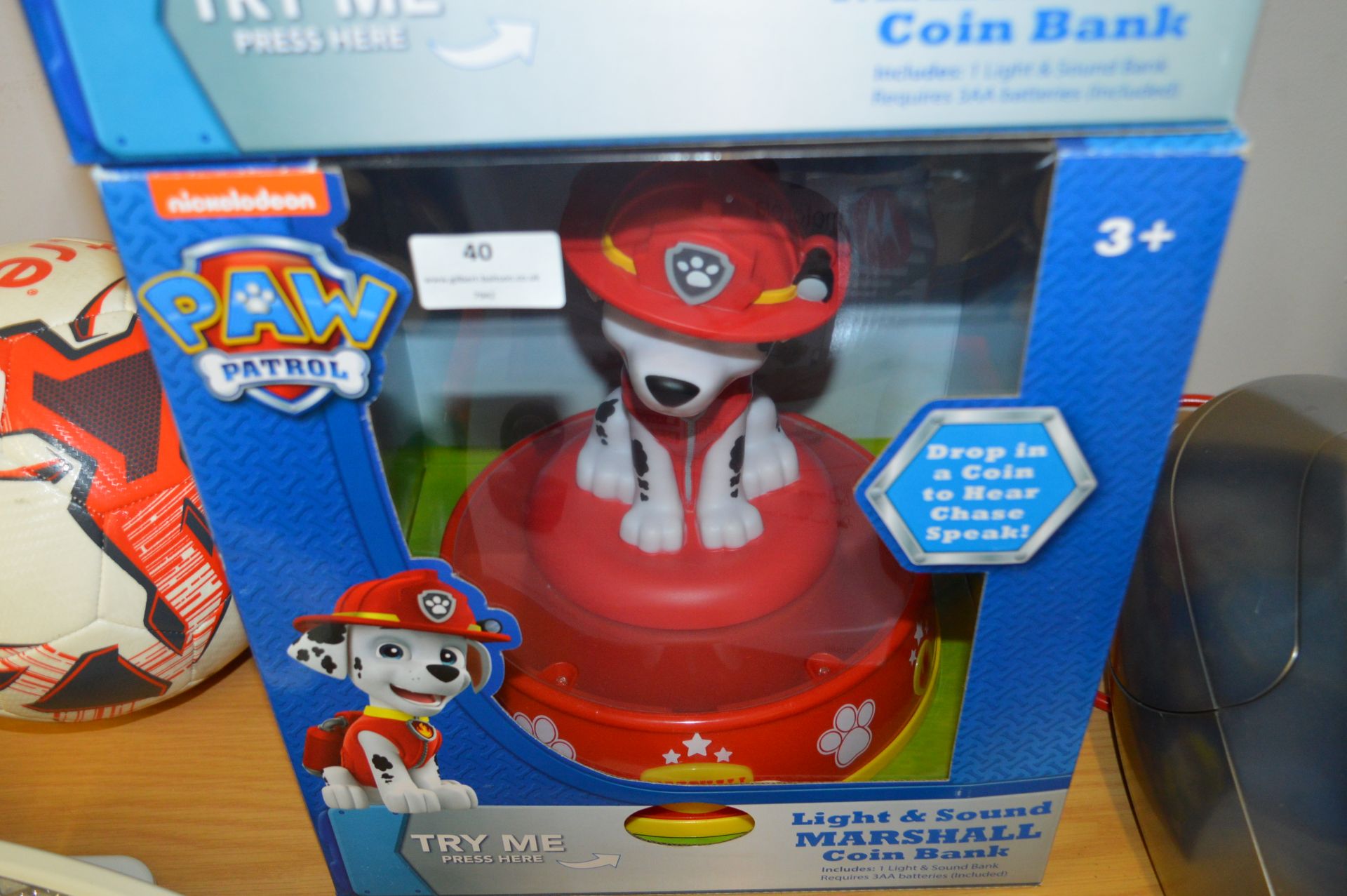 *PAW PATROL LIGHT & SOUND MARSHALL COIN BANK