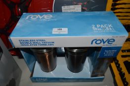 *ROVE INSULATED STAINLESS STEEL TUMBLER 2PK