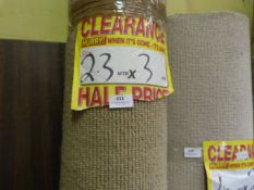 Roll of Beige Carpet 2.3x3m