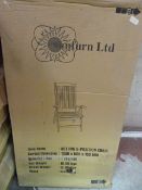 Two Nelson Five Position Red Balau Garden Chair