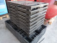 Seventeen Small Plastic Pallets