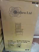Two Nelson Five Position Red Balau Garden Chair