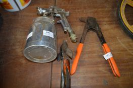 Spray Gun, Rivet Gun and Tin Snips