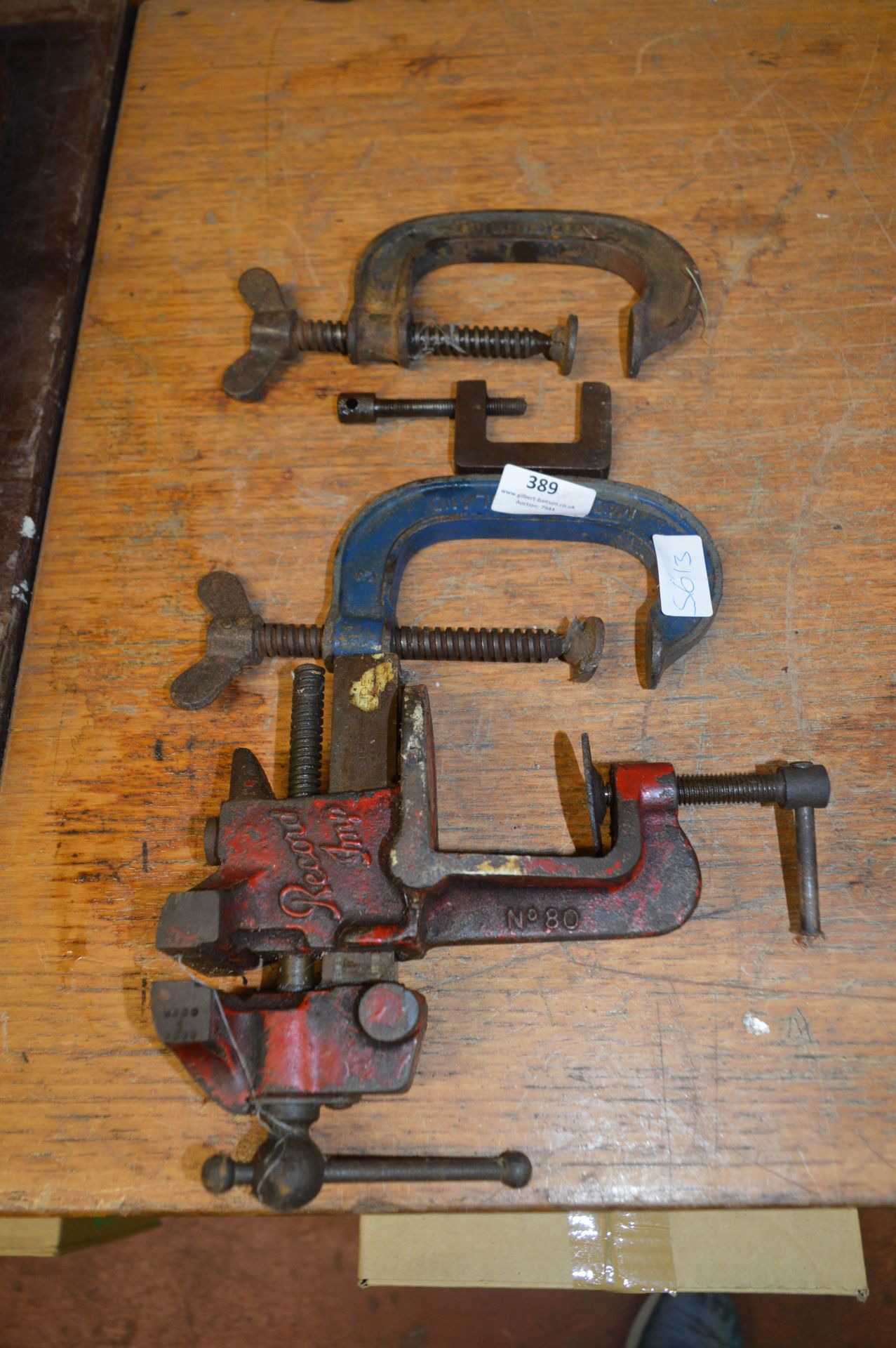 Record Imp Vice and Three Clamps