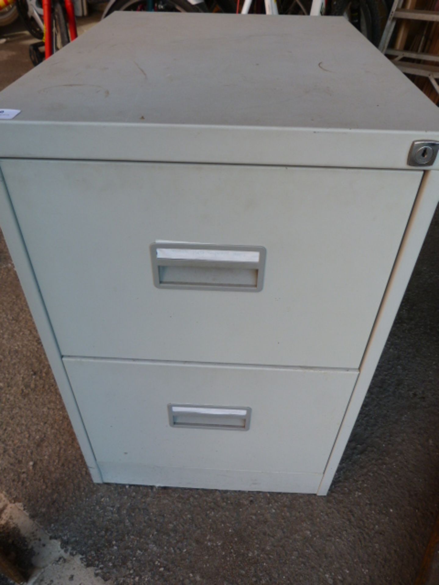 *Two Drawer Metal Filing Cabinet