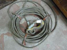 *Roll of Steel Cable and Hook
