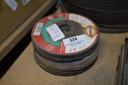 Six 225mm Diameter Metal Abrasive Wheel Discs
