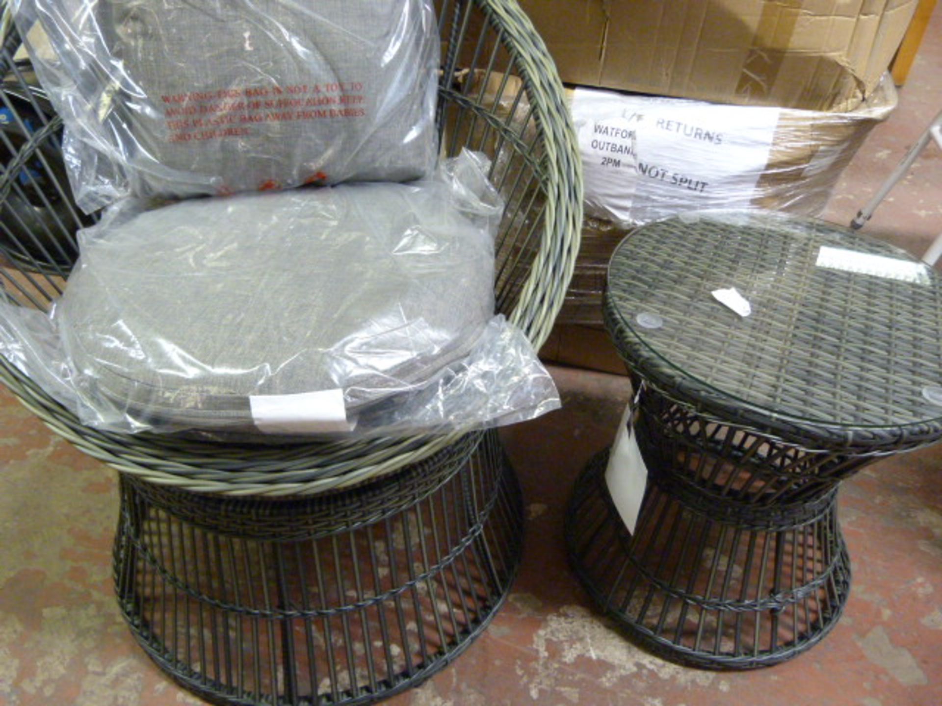 *Wicker Garden Chair and Table