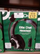 Four Orb Elite Chat Headsets (Compatible with Xbox