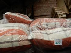Ten Assorted Terracotta Tartan Scatter Cushions