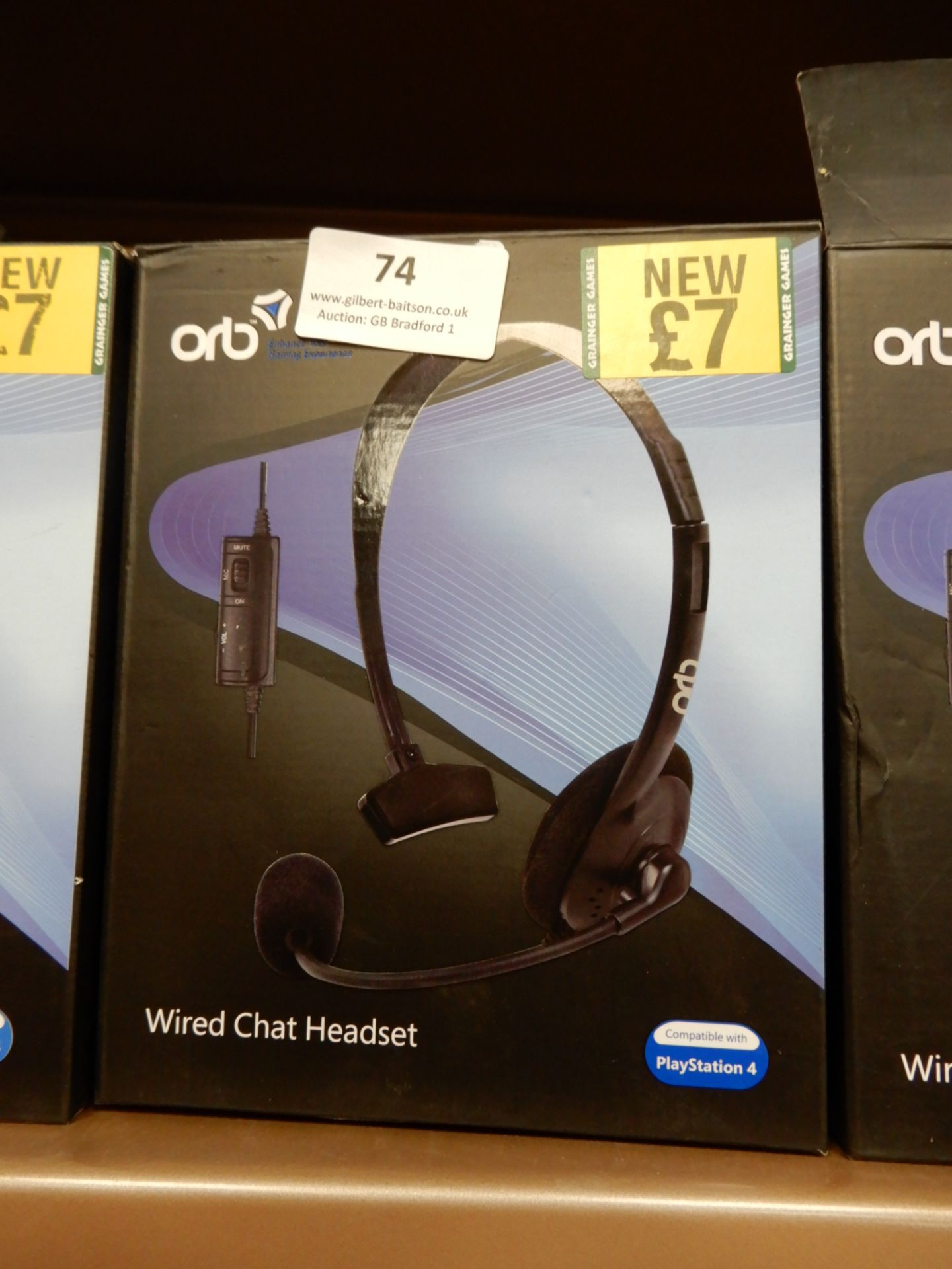 Four Orb Wired Chat Headsets (Compatible with PS4)