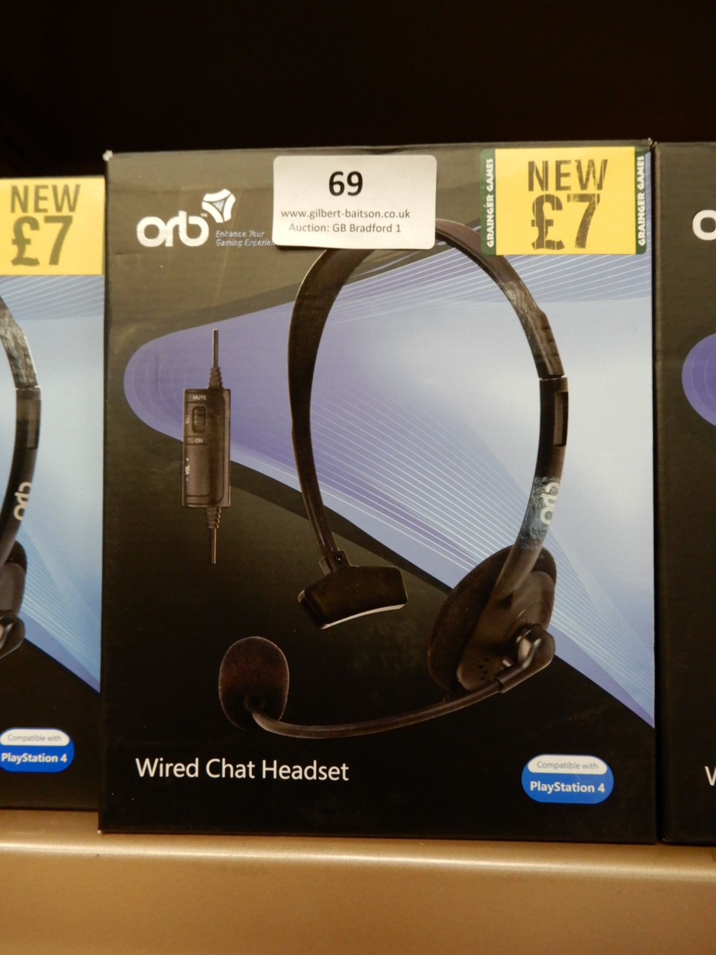Four Orb Wired Chat Headsets (Compatible with PS4)