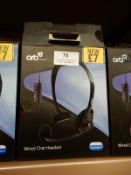 Four Orb Wired Chat Headsets (Compatible with PS4)