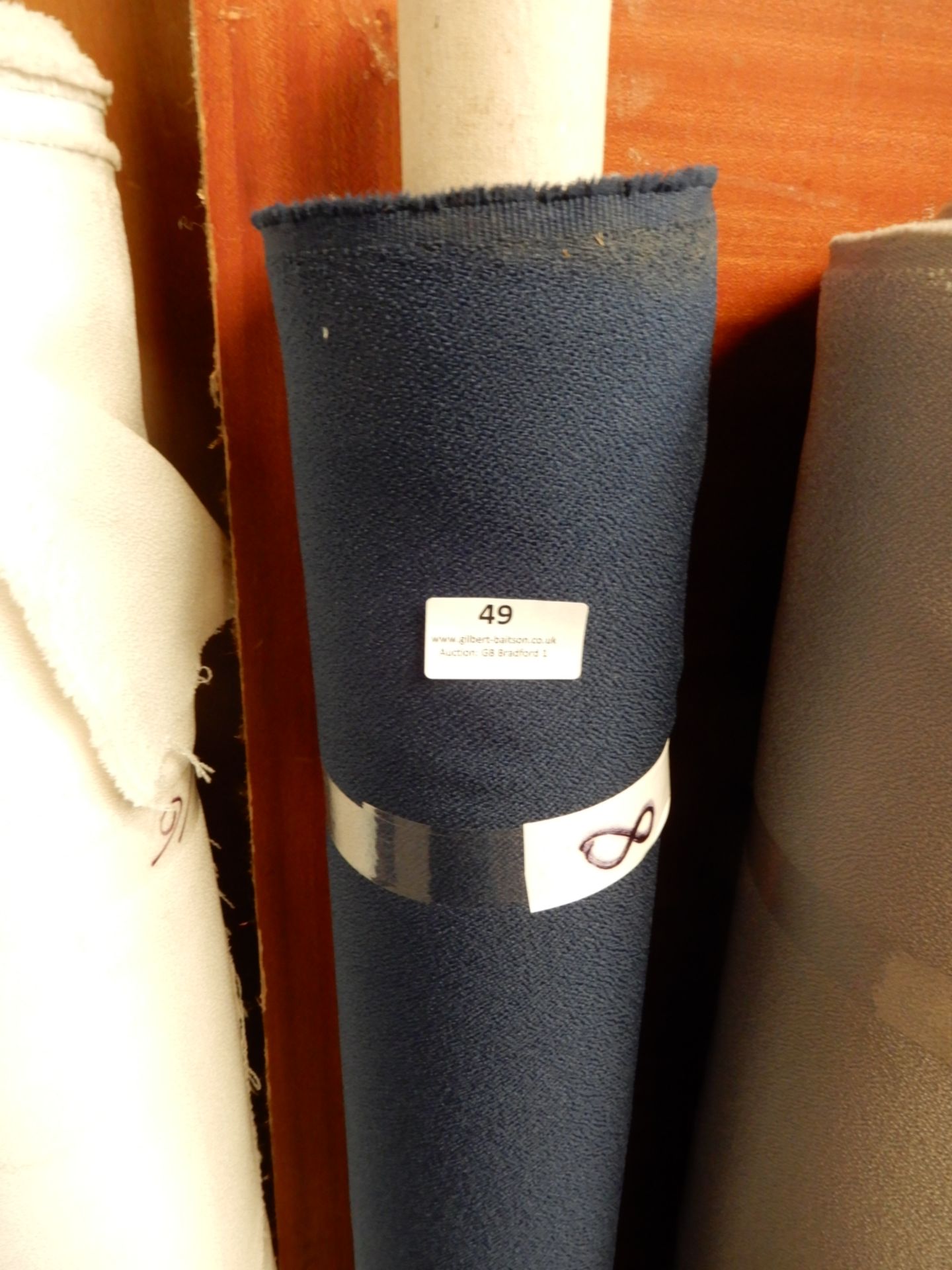 48" Width Roll of Navy Crepe Fabric 8m