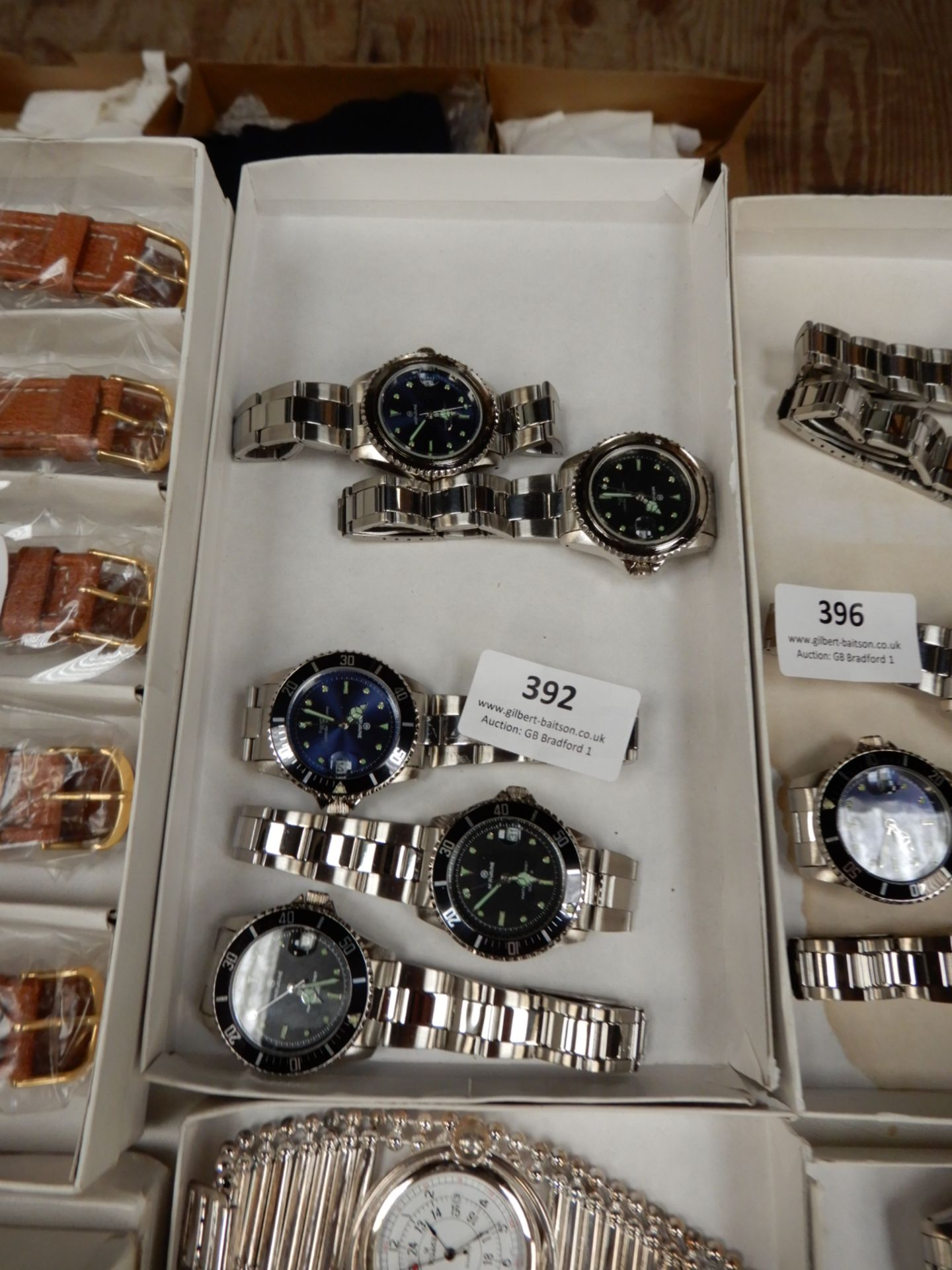 Box Containing 5 Gents Watches with Stainless Stee