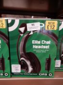 Four Orb Elite Chat Headsets (Compatible with Xbox