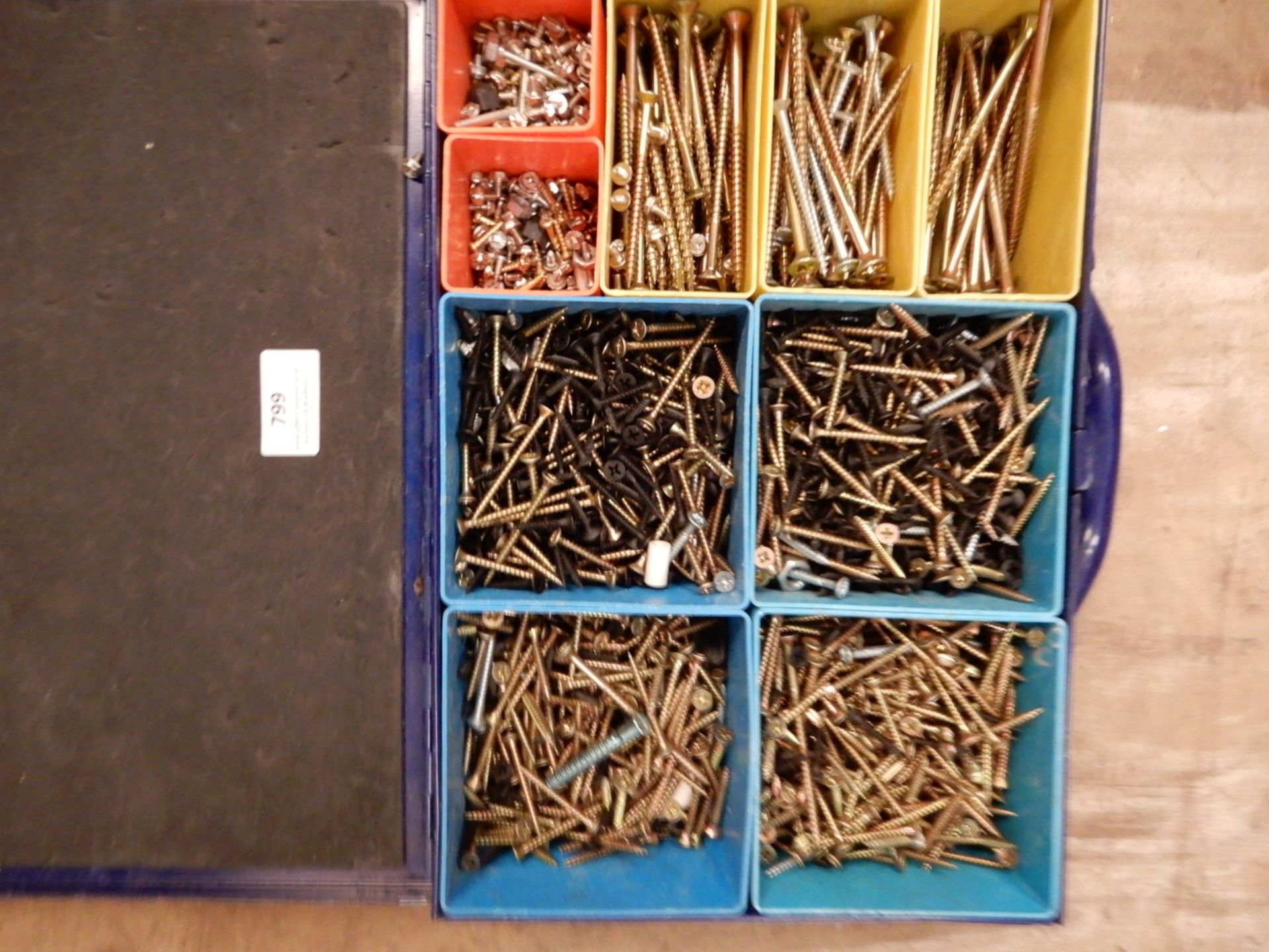 Box Containing an Assortment of Screws